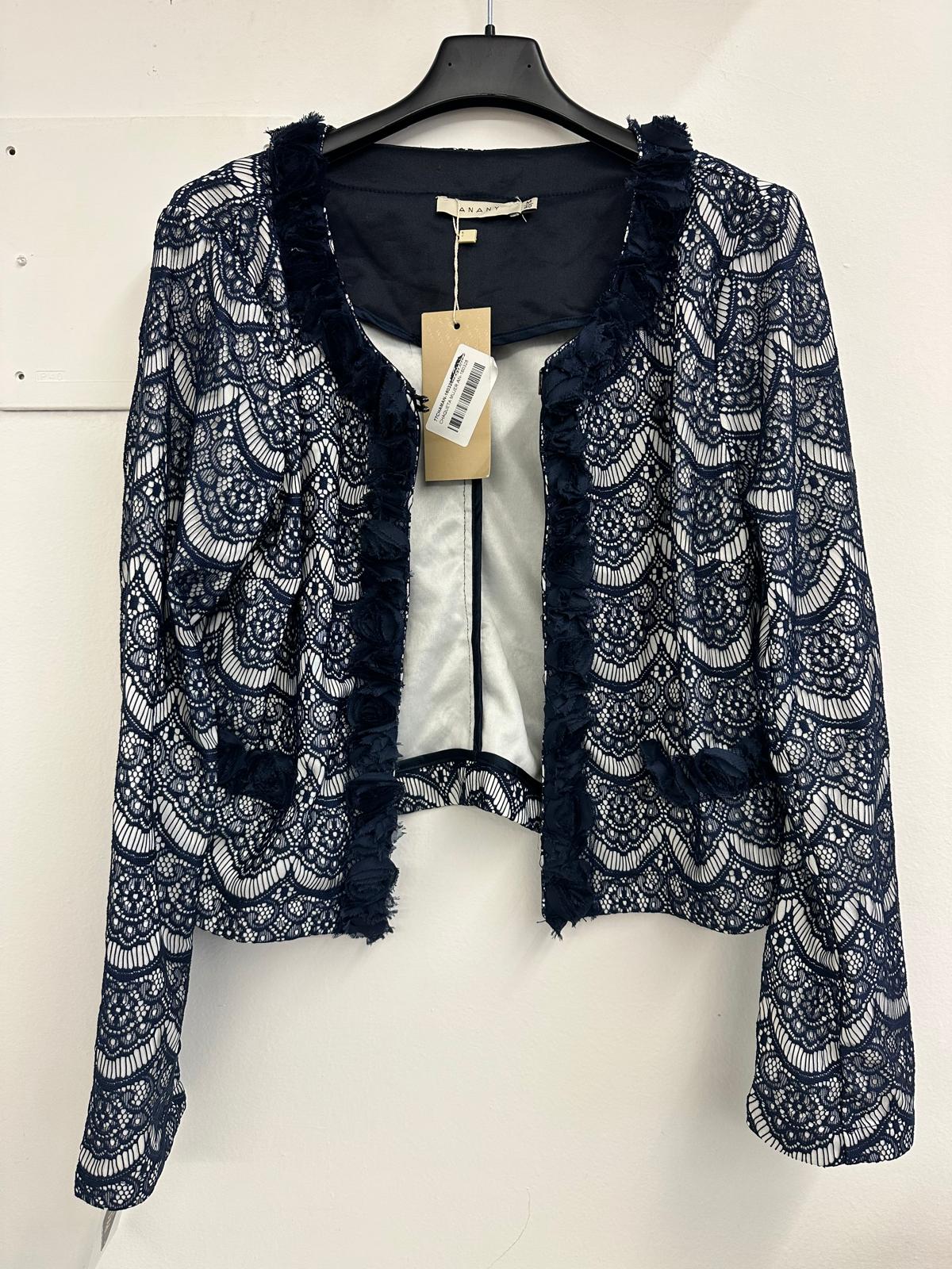 Coprispalle Blu Pizzo Bianco Anany Tg M