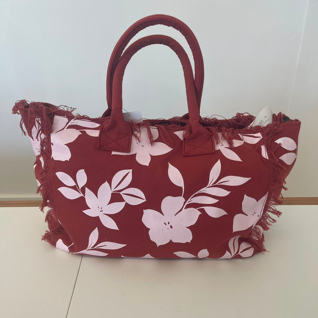 Borsa Tessuto Floreale Marrone /nero Grange