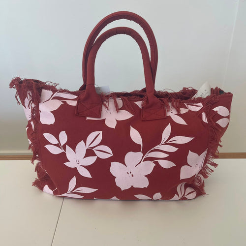 Borsa Tessuto Floreale Marrone /nero Grange