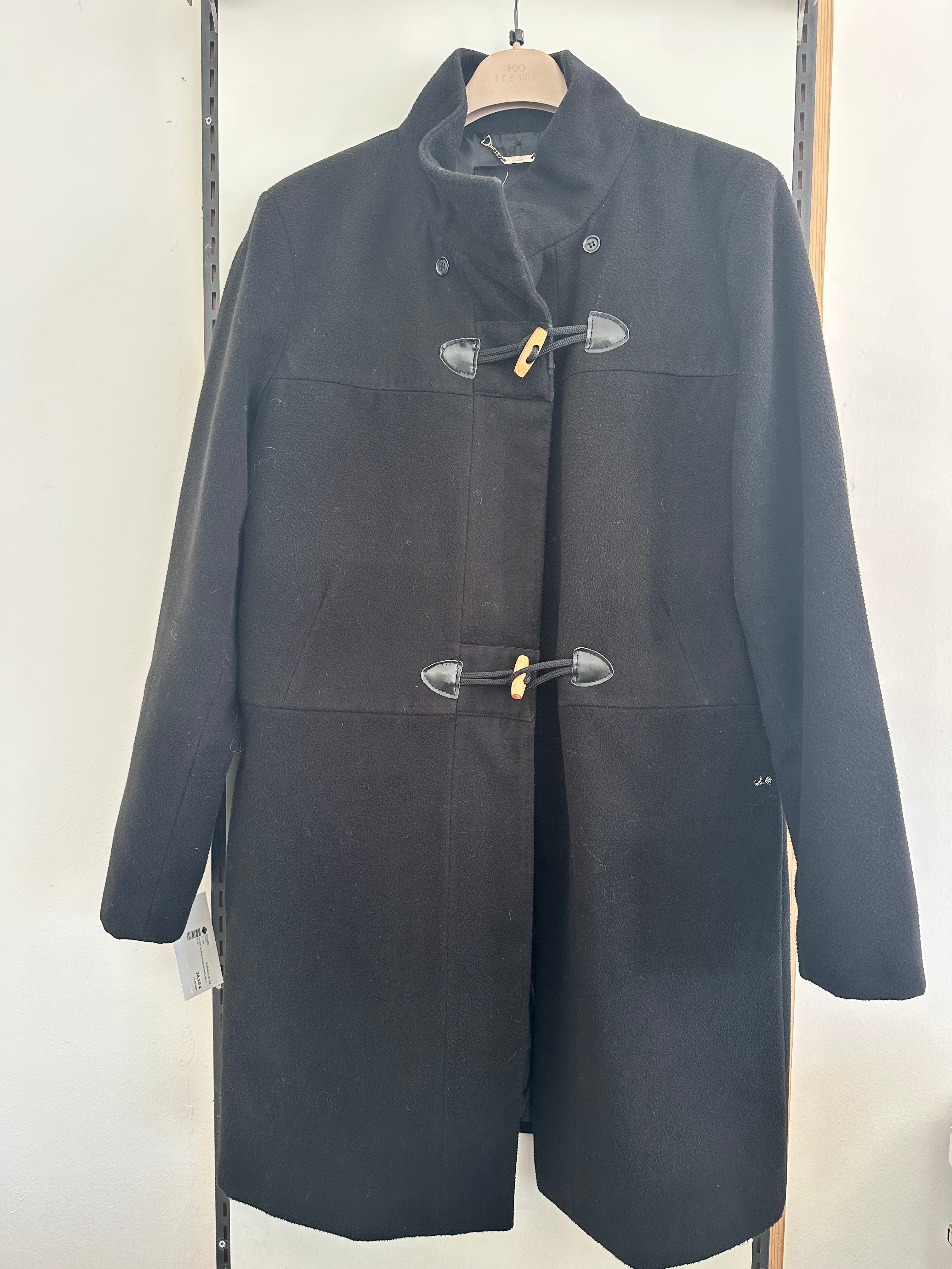 Cappotto Nero Montgomery Liza Lu Tg 50