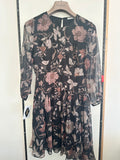 Abito Nero Fantasia Floreale Beige Motivi Tg 38